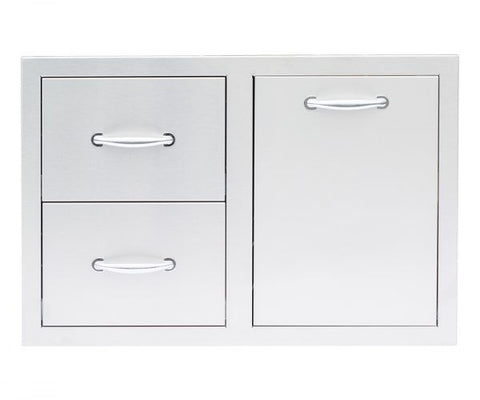 Image of Combo, 33" Stainless Steel - 2-Drawer & Vented LP Tank Pullout Drawer SSDC2-33LP
