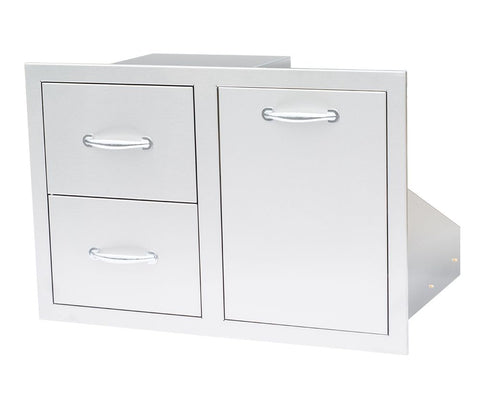 Image of Combo, 33" Stainless Steel - 2-Drawer & Vented LP Tank Pullout Drawer SSDC2-33LP