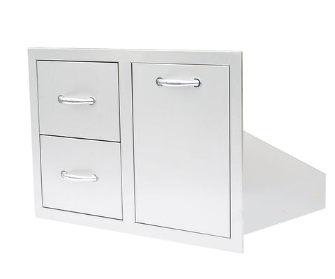 Image of Combo, 33" Stainless Steel - 2-Drawer & Vented LP Tank Pullout Drawer SSDC2-33LP