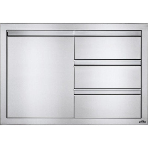 Image of Napoleon 36" X 24" Single Door & Triple Drawer Combo BI-3624-1D3DR - In Stock