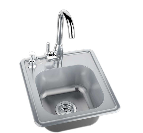 Image of Drop in Single Sink w/Hot & Cold Water Faucet