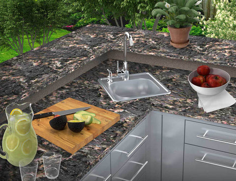 Image of Drop in Single Sink w/Hot & Cold Water Faucet