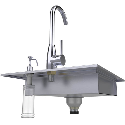 Image of 20" ADA Compliant Sink with Cover & Hot/Cold Faucet