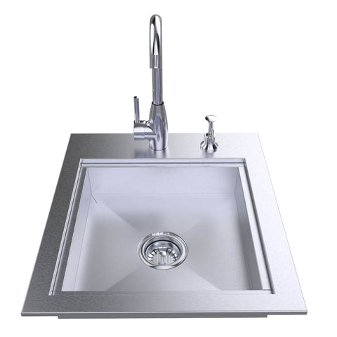Image of 20" ADA Compliant Sink with Cover & Hot/Cold Faucet