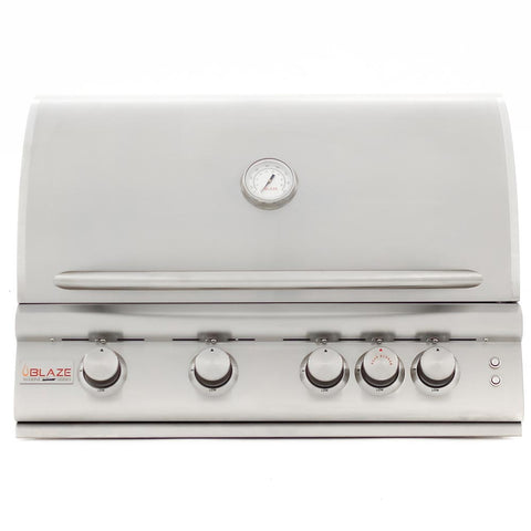 Image of Blaze Marine Grade 316L 4-Burner Premium LTE with Rear Infrared Burner & Grill Lights - BLZ-4LTE2MG-NG