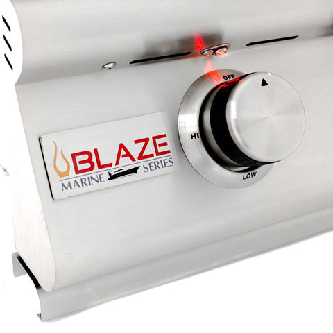 Image of Blaze Marine Grade 316L 4-Burner Premium LTE with Rear Infrared Burner & Grill Lights - BLZ-4LTE2MG-NG