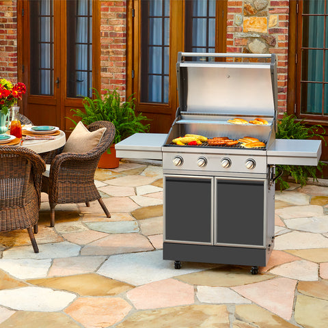 Image of Tytus Charcoal Grey-Stainless Steel Freestanding T400PCCLP