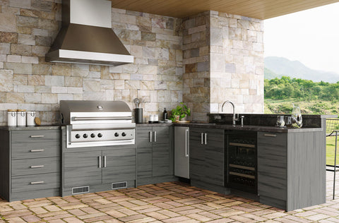 Image of WeatherStrong Miami L-Shaped Kitchen Cabinet