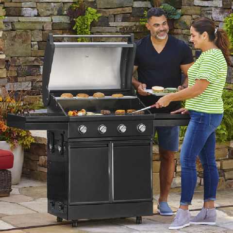 Image of Tytus Black Stainless Steel 4-Burner Grill T400SSBLP