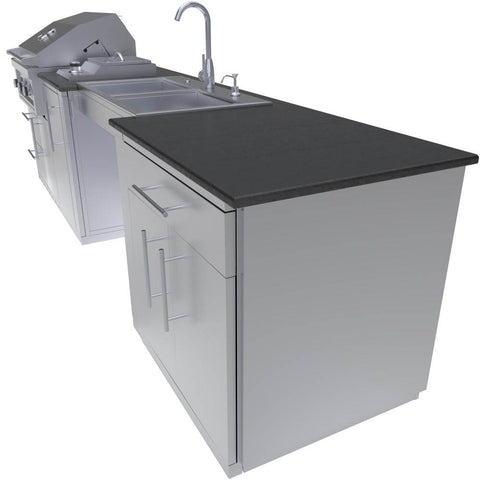 Image of CABANA 10'-8" ADA Compliant Grill/Burner & Double Sink Island Package