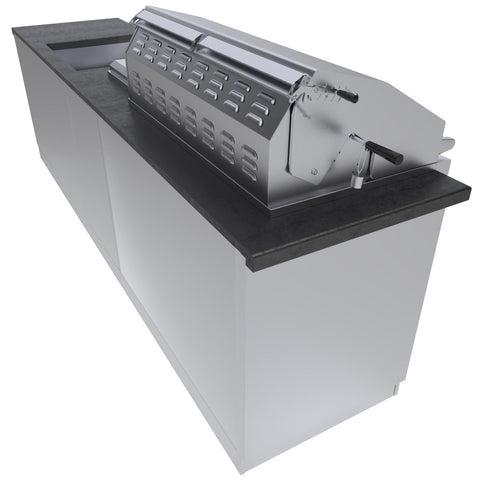 Image of DALLAS 9'-11" Gas/Charcoal/Wood Burning Grill & Power Burner Island Package