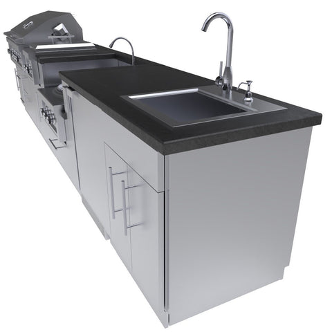 Image of HILL COUNTRY 13’-6" Expansive Island Package with our Largest Gas Grill, Highest performing Power Burner, Dual Burners and Premium Sink Package.