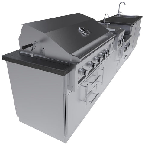 Image of HILL COUNTRY 13’-6" Expansive Island Package with our Largest Gas Grill, Highest performing Power Burner, Dual Burners and Premium Sink Package.