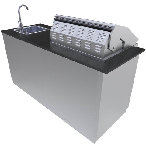Image of Caprice 6 foot Grill & Bar Sink Outdoor Island Package