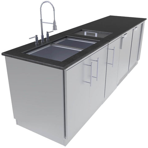 Image of Galley 9 Foot Clean & Prep Cabinet Island Package