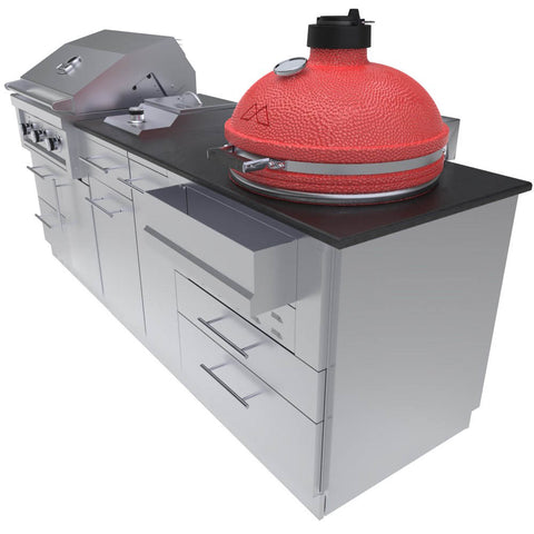 Image of Kamado 8 Foot Cabinet Island Package