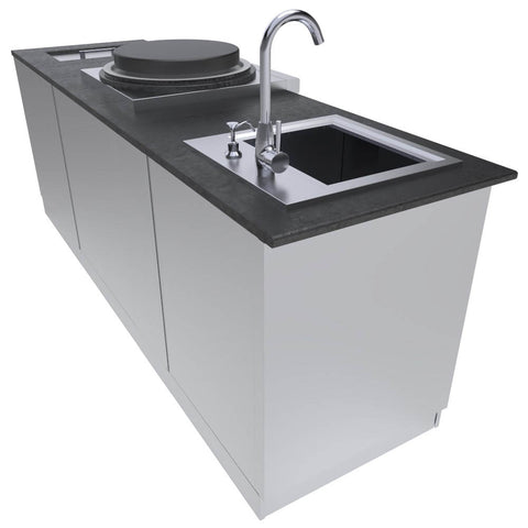 Image of 8 Foot Mongolian Style Outdoor Kitchen Cabinet Package