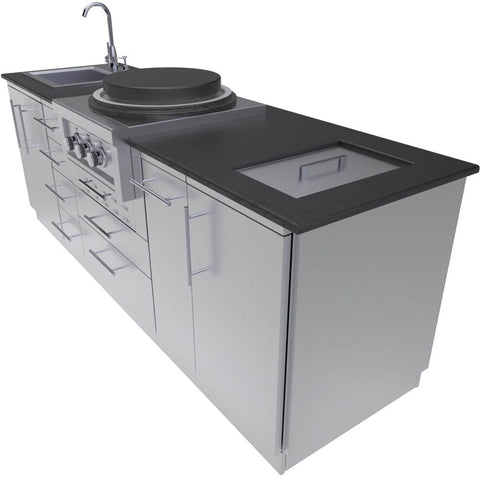 Image of 8 Foot Mongolian Style Outdoor Kitchen Cabinet Package