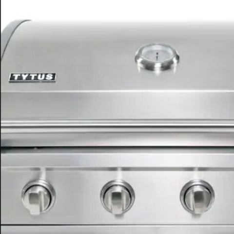Image of Tytus Walnut Wood Metal 4-Burner Gas Grill