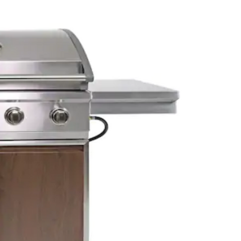 Image of Tytus Walnut Wood Metal 4-Burner Gas Grill