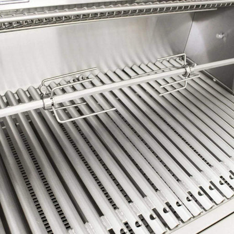 Image of American Muscle Grill by Summerset 36" 5-Burner Freestanding Dual Fuel Wood / Charcoal / Gas Grill AMG36-NG + CART-AMG36