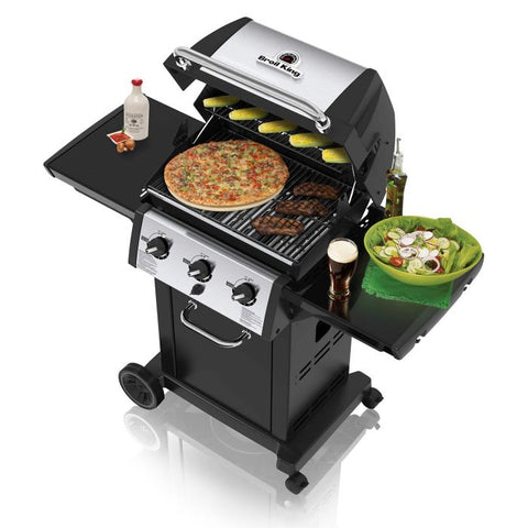 Image of Broil King Monarch 320 3-Burner Grill on 2-Wheel Cart, 22-Inches