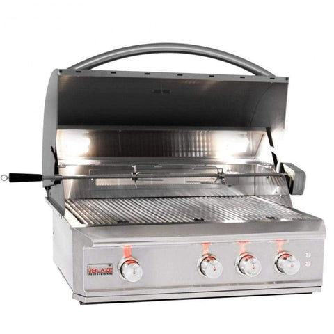 Image of Blaze 34" 3-Burner Professional Built-In Gas Grill with Rear Infrared Burner
