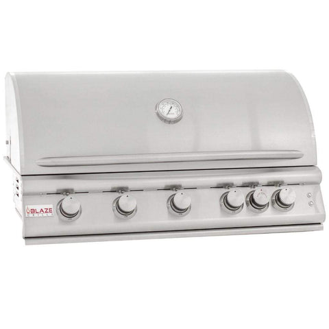 Image of Blaze 40" 5-Burner LTE Built-In Gas Grill with Lights - In Stock
