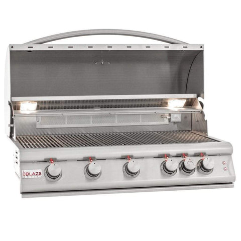 Image of Blaze 40" 5-Burner LTE Built-In Gas Grill with Lights - In Stock