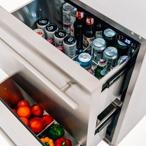 Image of Summerset Deluxe Outdoor Refrigerator Drawers, 5.3 Cubic Feet SSRFR-24DR2