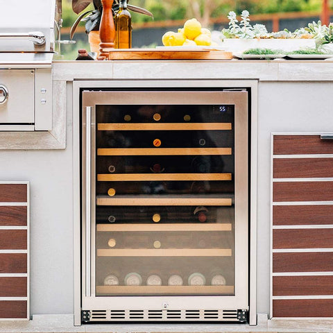 Image of Summerset Deluxe 54-Bottle Outdoor Wine Cooler, 5.3 Cubic Feet SSRFR-24WD