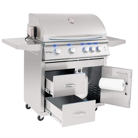 Image of Summerset Sizzler Pro 32" Freestanding Gas Grill SIZPRO32-NG + CART-SIZ32-DC