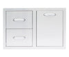 Combo, 33" Stainless Steel - 2-Drawer & Vented LP Tank Pullout Drawer SSDC2-33LP