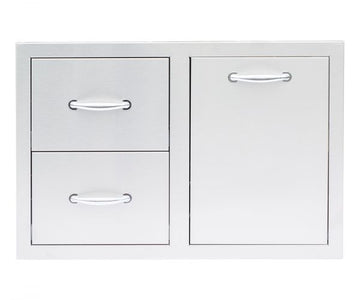 Combo, 33" Stainless Steel - 2-Drawer & Vented LP Tank Pullout Drawer SSDC2-33LP
