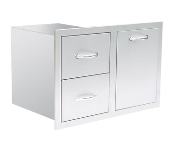 Combo, 33" Stainless Steel - 2-Drawer & Vented LP Tank Pullout Drawer SSDC2-33LP