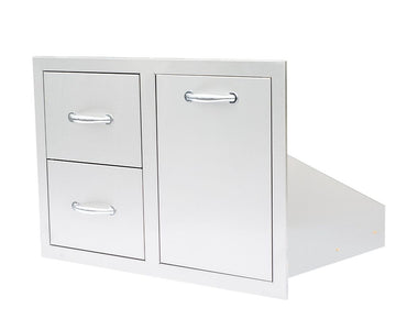 Combo, 33" Stainless Steel - 2-Drawer & Vented LP Tank Pullout Drawer SSDC2-33LP