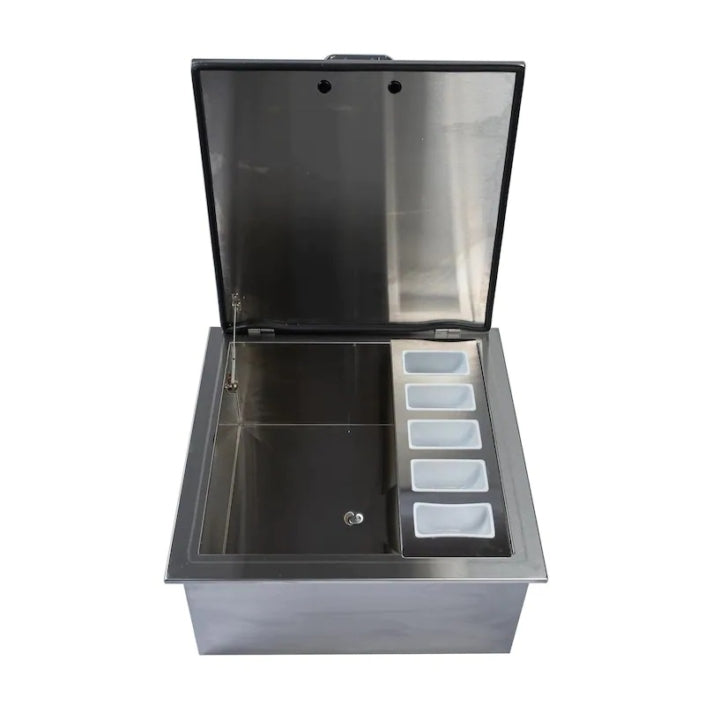 PCM 260 Series 18-inch, 25-Inch Drop-In Ice Bin Cooler With Condiment Tray