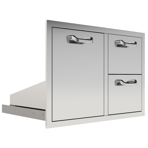 Image of PCM 260 Series 32-Inch Double/Triple Drawer & Roll-Out Trash/Propane Bin On Right Combo