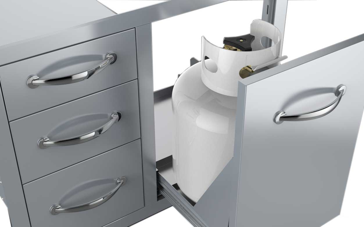 Classic Series 30" Tank Tray Triple Drawer Combo A-LPCTD30