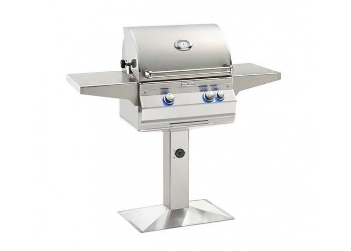 Fire Magic Aurora A430s 24-inch Patio Post Mount Grill With Rotisserie A430s-8EA-P6