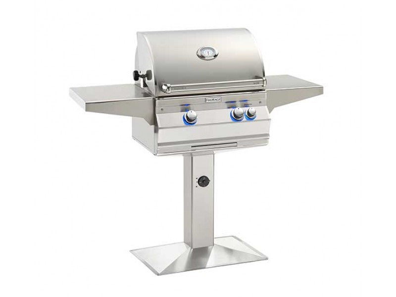 Fire Magic Aurora A430s 24-inch Patio Post Mount Grill With Rotisserie A430s-8EA-P6