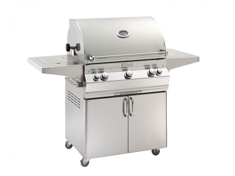 Fire Magic Aurora A660s 30-inch Portable Grill With Side Burner and Rotisserie A660s-8EA-62