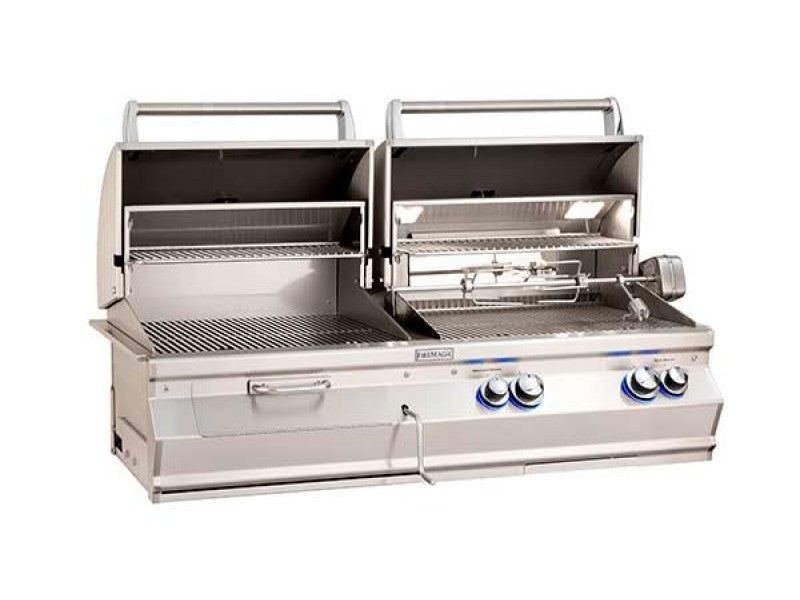 Fire Magic Aurora A830i 46-inch Built-in Gas and Charcoal Combo Grill With Rotisserie A830i-8EA-CB