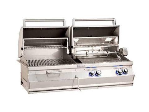 Image of Fire Magic Aurora A830i 46-inch Built-in Gas and Charcoal Combo Grill With Rotisserie A830i-8EA-CB