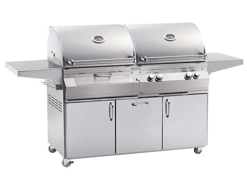 Fire Magic Aurora A830s 46-inch Portable Gas and Charcoal Combo Grill With Rotisserie  A830s-8EA-61-CB