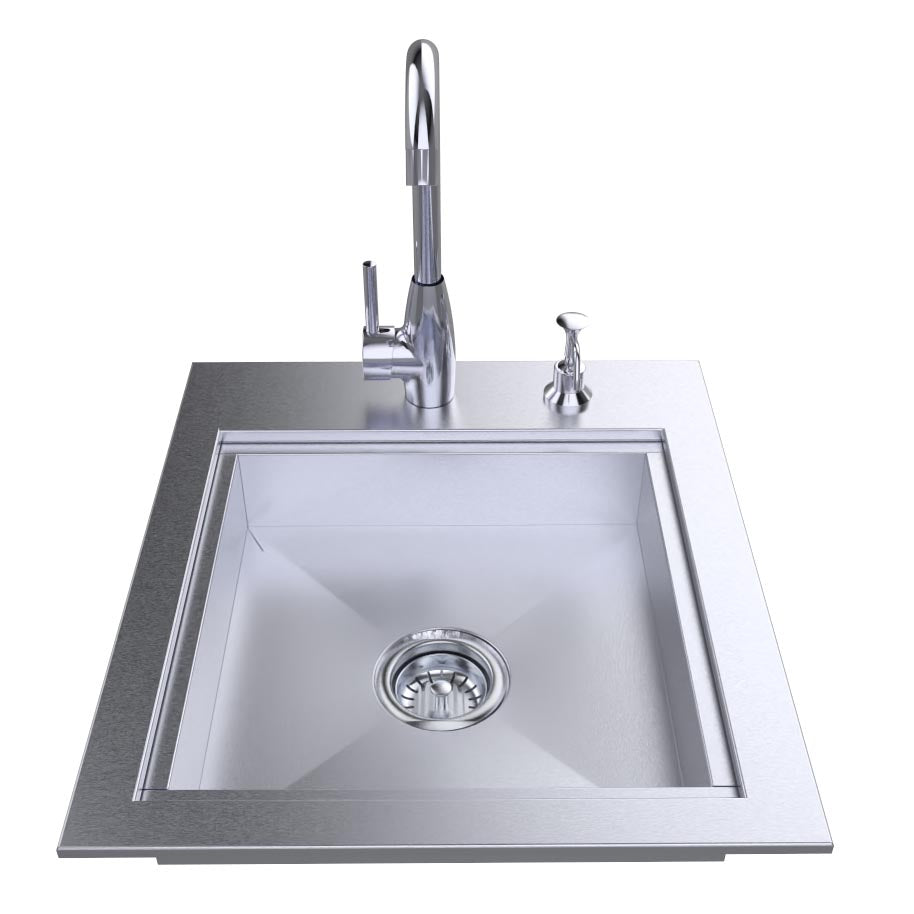20" ADA Compliant Sink with Cover & Hot/Cold Faucet
