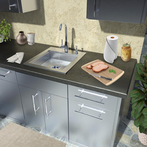 20" ADA Compliant Sink with Cover & Hot/Cold Faucet
