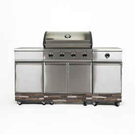 Tytus Ash Stacked Stone 4-Burner Grill Island TI404MGGLP