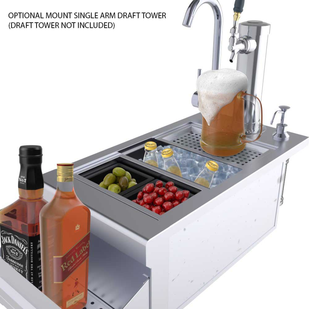 Ruby Series 14" Bar Sink Cocktail Ice Chest Station