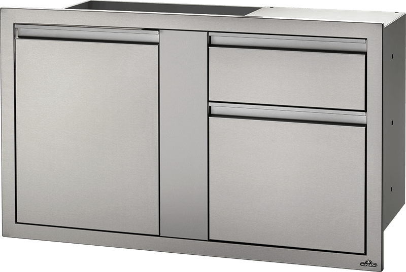 Napoleon 42" X 24" Large Single Drawer and Standard Drawer - BI-4224-1D2DR